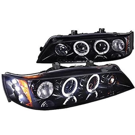 Overtime 1994-1997 Honda Accord Projector Headlights - Smoke & Glossy Black OV1187841